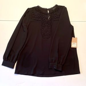 Halogen Blouse With Lace Detail
